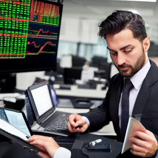 Image similar to a day trader who just suffered max loss