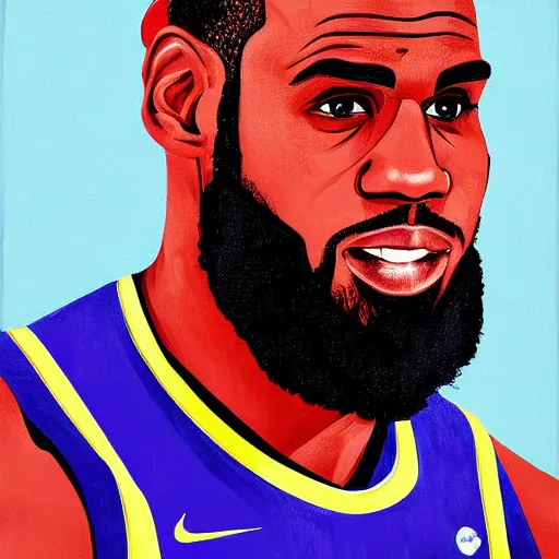 Image similar to Portrait of Lebron James by Carvaggio