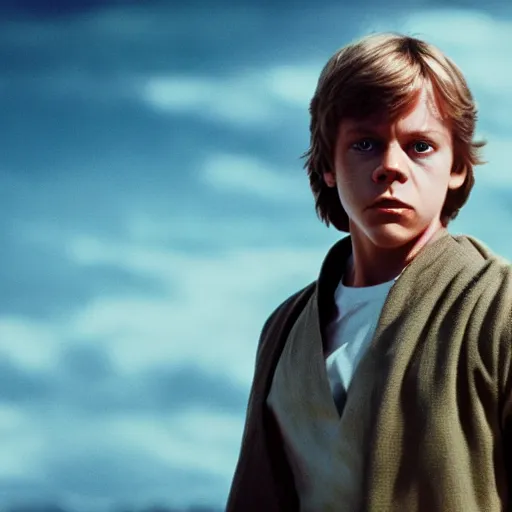 prompthunt: young mark hamill as luke skywalker, cinematic, 8k