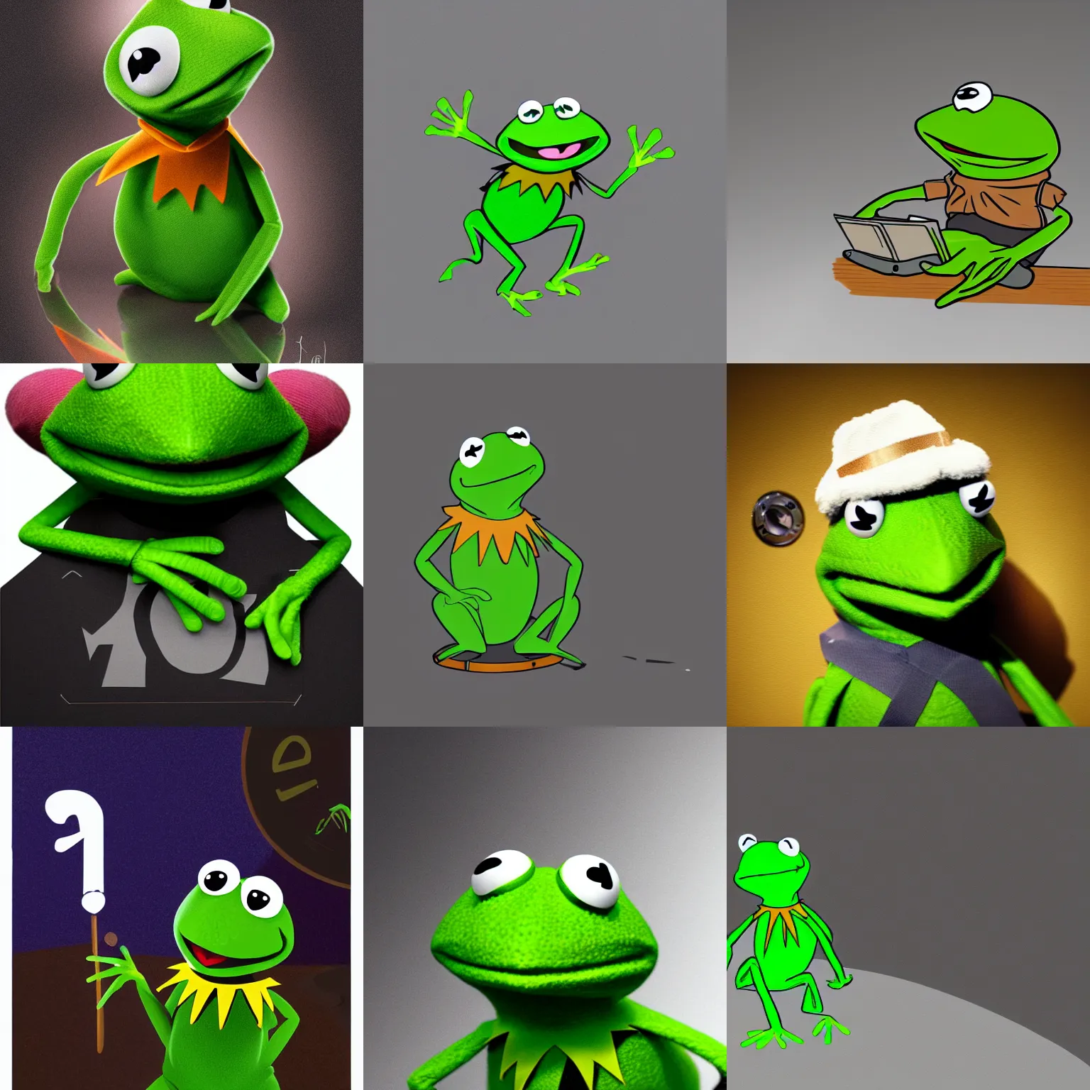 Prompt: kermit the frog as james bond, in 2 d game art style, cinematic lights, behance hd, by jesper ejsin