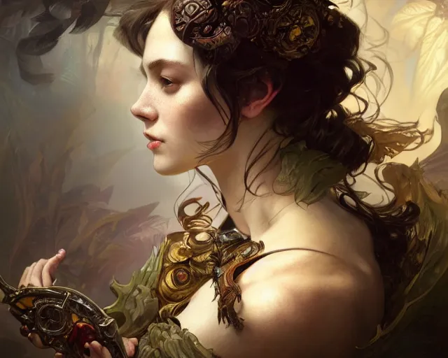 Image similar to photography of otto marseus van schrieck, deep focus, d & d, fantasy, intricate, elegant, highly detailed, digital painting, artstation, concept art, matte, sharp focus, illustration, hearthstone, art by artgerm and greg rutkowski and alphonse mucha