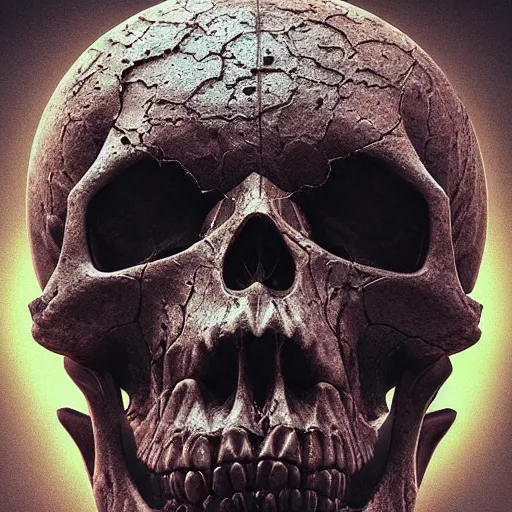 Image similar to portrait_of_a_melting_skull._intricate_abstract._intricate_artwork._by_Tooth_Wu_wlop_beeple_dan_mumford._octane_render_trending_on_artstat