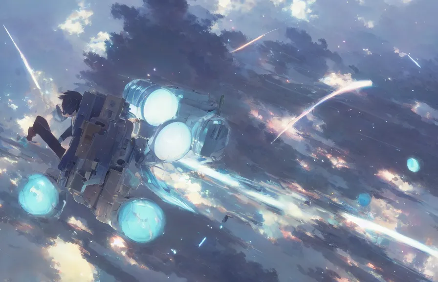 Image similar to makoto shinkai concept art of the laval bomb dimension, key visual, ambient lighting, highly detailed, digital painting, artstation, concept art, sharp focus, by makoto shinkai and akihiko yoshida and hidari and wlop and greg rutkowski