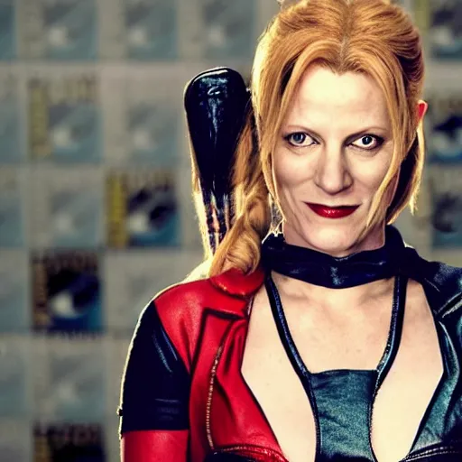 Prompt: Anna Gunn as harley quinn