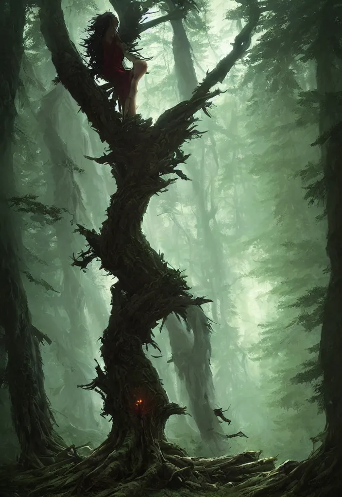 Image similar to Spirit soul of forest, by Greg Rutkowski