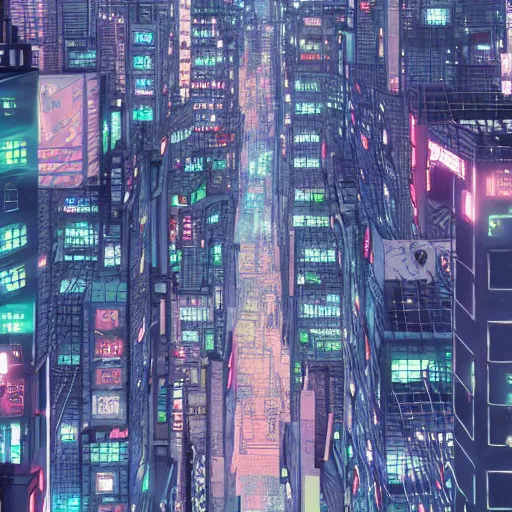 Image similar to a close up of shinjuku by makoto shinkai, beeple and james jean, aya takano color style, 4 k, super detailed, modern, 4 k, symmetrical