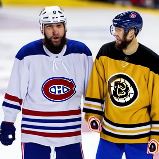 Prompt: montreal canadians vs boston bruins