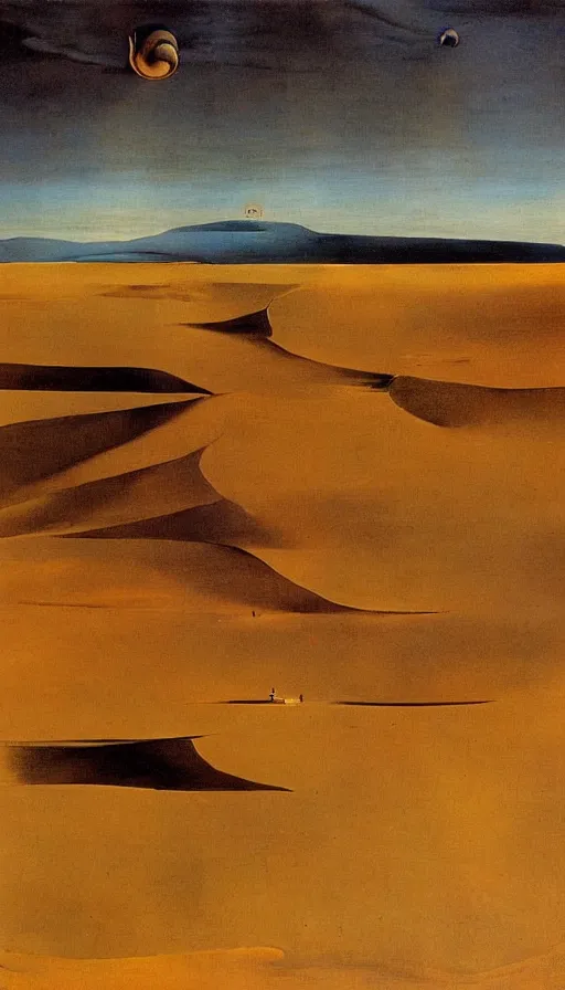 Image similar to the desert of Arrakis by Salvador Dali