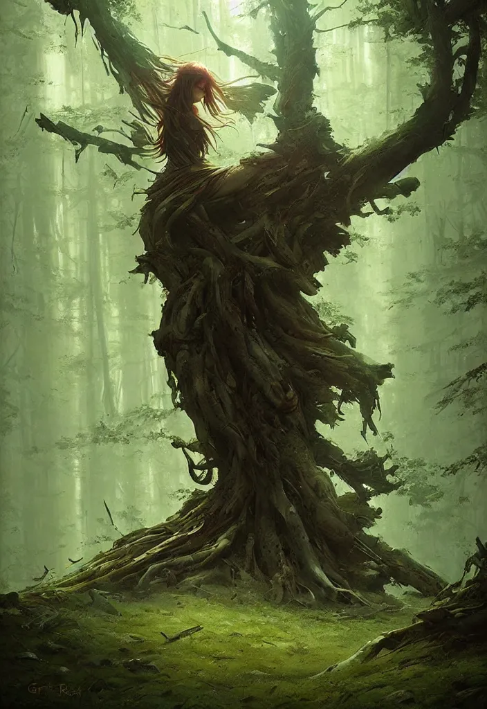 Image similar to Spirit soul of forest, by Greg Rutkowski