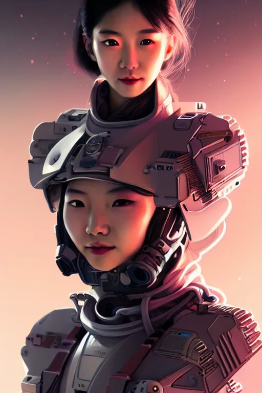 Image similar to portrait futuristic beautiful japanese Airforce armored pilot Girl, in future fighter aircraft, ssci-fi, fantasy, intricate, very very beautiful, elegant, human anatomy, neon light, highly detailed, digital painting, artstation, concept art, soft light, smooth, sharp focus, illustration, art by tian zi and WLOP and alphonse mucha