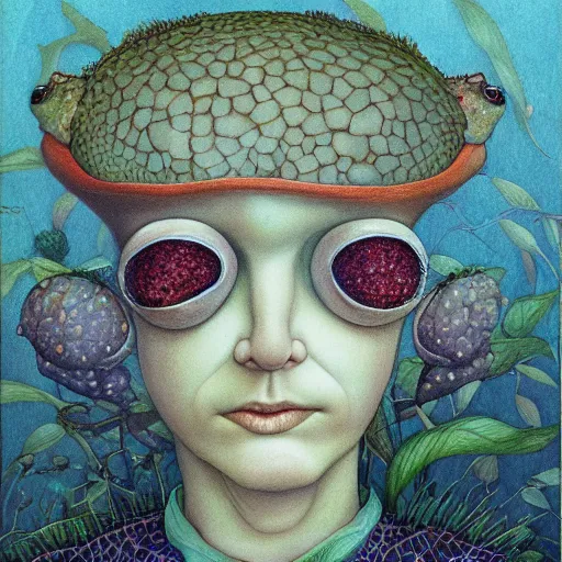 Image similar to Portrait of Toad, artwork by Daniel Merriam,