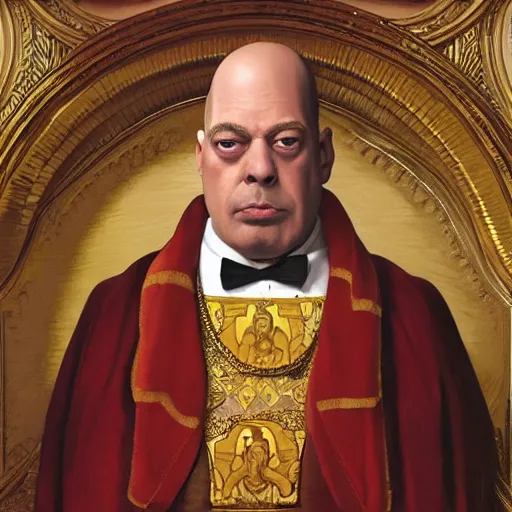 Prompt: self - portrait of homer simpson dressed as a king from the victorian times ( high quality, ultra - realistic, 4 k, uhd, high details, unreal engine, highly details, art by artgerm, art by greg rutkowski and magli villeneuve and alphonse mucha )