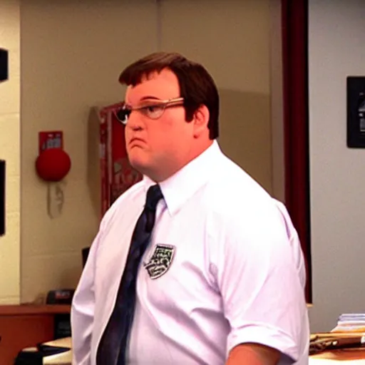 Prompt: peter griffin in an episode of the office