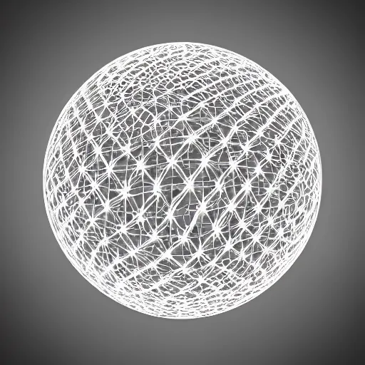 Image similar to “Sphere eversion (technicolour, photorealistic). A filigree sphere is wandering into itself (turning itself inside out in 3D space). Cutting edge, high-resolution, clean and enhanced.”