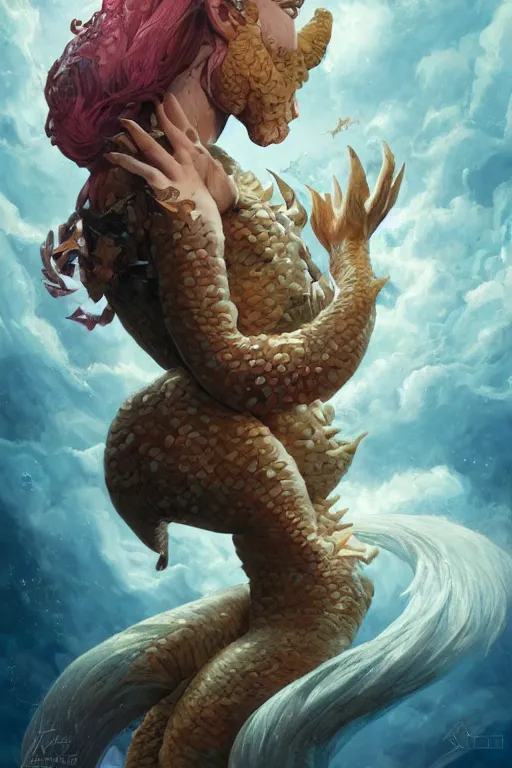 Prompt: portrait of the starfish horse disturber wearing enigma ring by artgerm and Craig Mullins, James Jean, Andrey Ryabovichev, Mark Simonetti and Peter Morbacher 16k