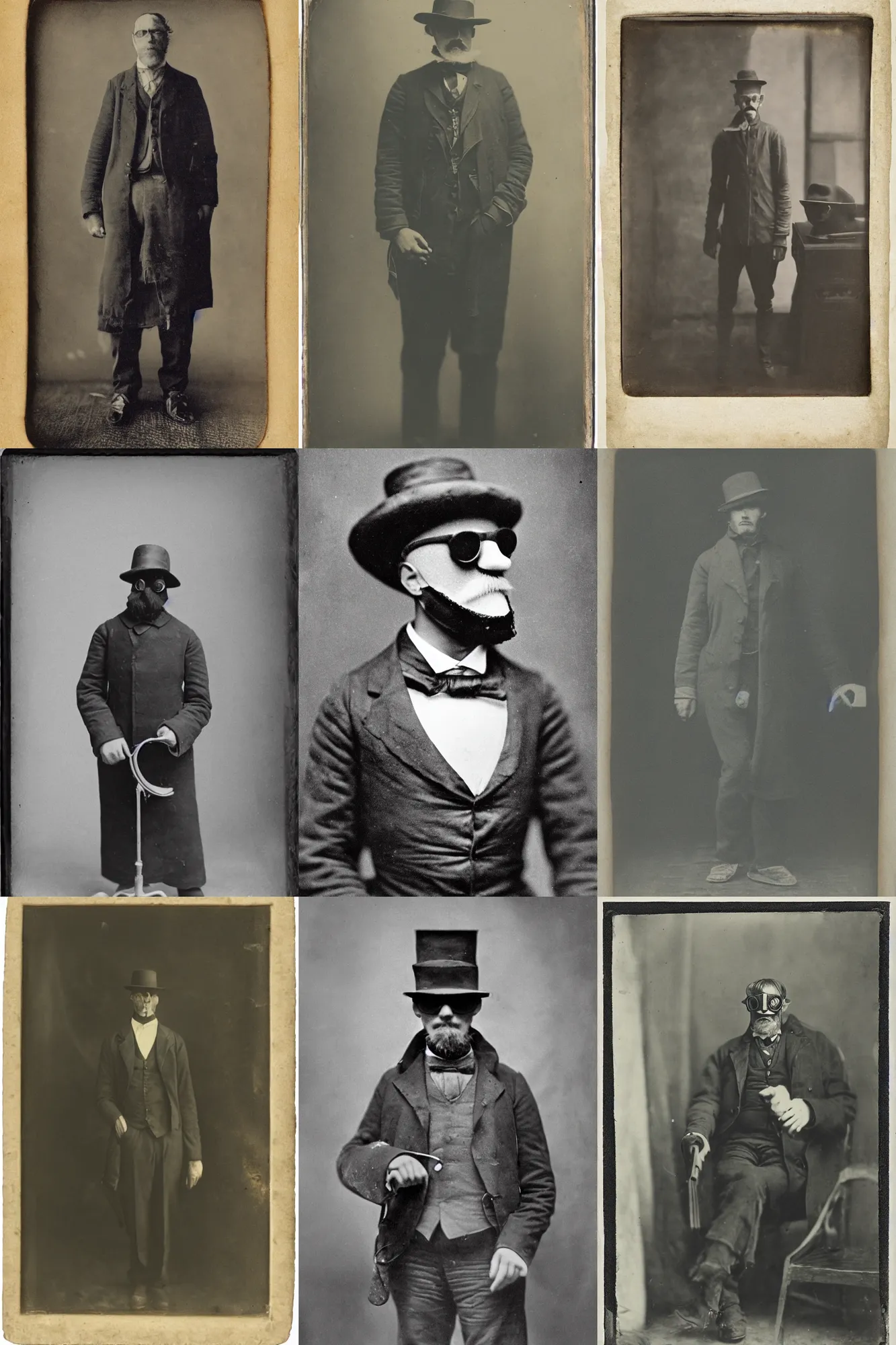 Prompt: daguerrotype of an invisible man