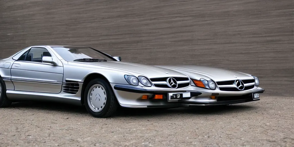 Prompt: “1980s Mercedes McLaren SLR”