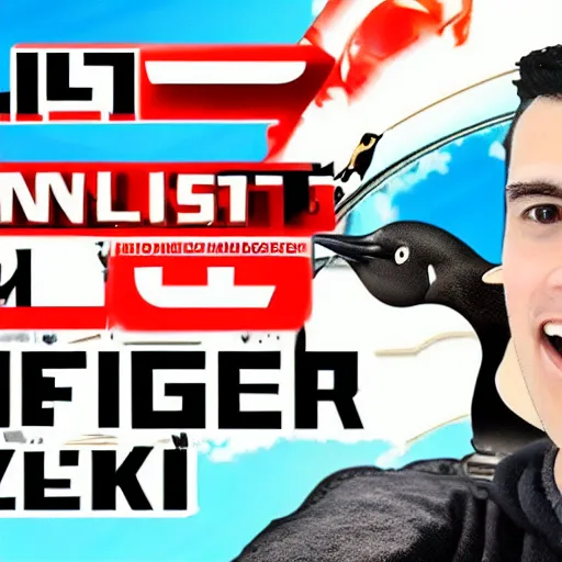 Prompt: Youtuber penguinz0 MoistCr1TiKaL on a wild ride