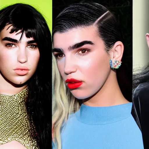 Image similar to !dream Dua Lipa as giga chad