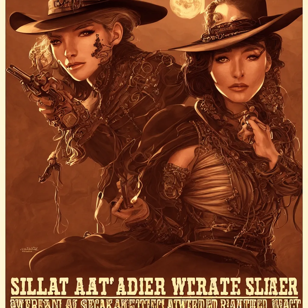 Image similar to solarpunk steampunk spaghetti western wanted poster, header wanted the RANDEL BROTHERS dead or alive, fantasy, intricate, elegant, highly detailed, digital painting, artstation, concept art, smooth, sharp focus, illustration, art by artgerm