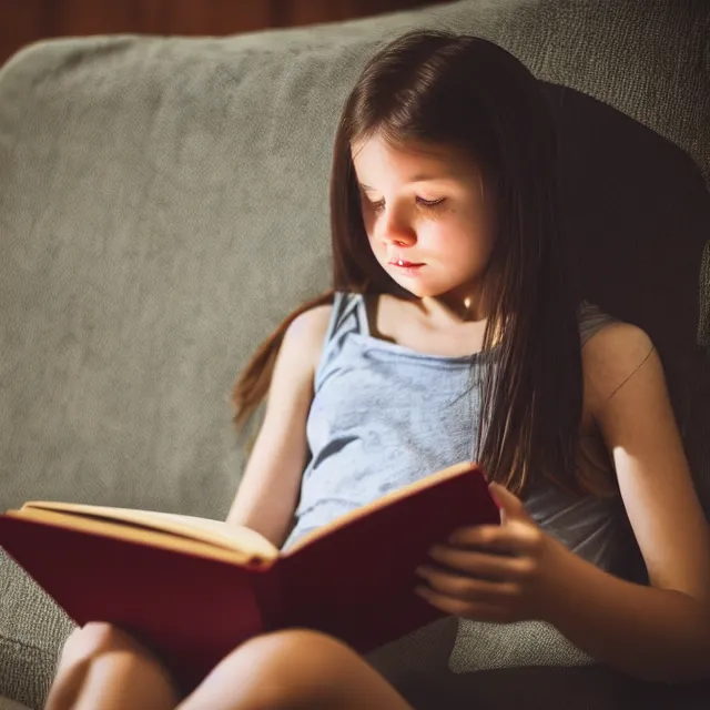 Image similar to photo of a girl reading a book, highly detailed, 4 k, hdr, smooth, sharp focus, high resolution, award - winning photo