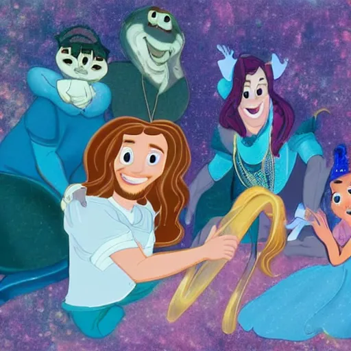 Image similar to Aphex Twin as a Disney Princess