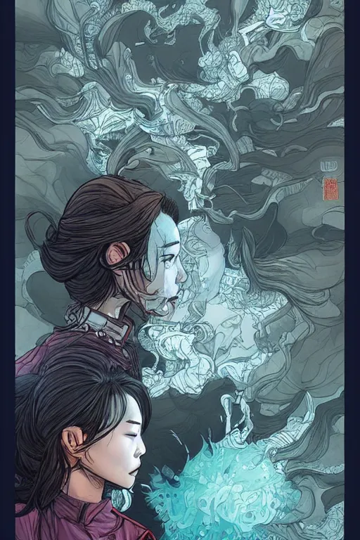 Image similar to something wrong with you, art by jacqueline e, color by bo feng lin