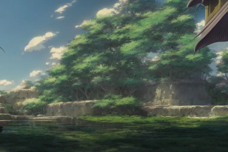 Prompt: screenshot from the movie A little dragon by Makoto Shinkai