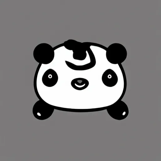 Image similar to a slug with a panda face in cartoon style