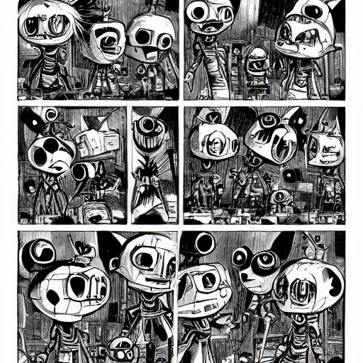 Image similar to Invader Zim!!!, in the style of artist Kim Jung Gi,