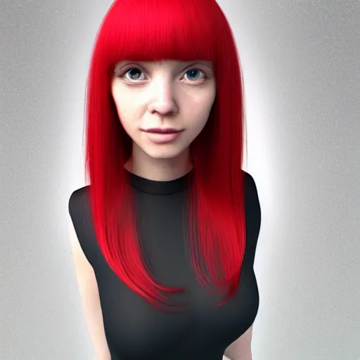 Prompt: A 3d cgi toon young woman with long pink hair, full bangs, amber eyes, pale skin, Chinese, medium shot, mid-shot, soft focus