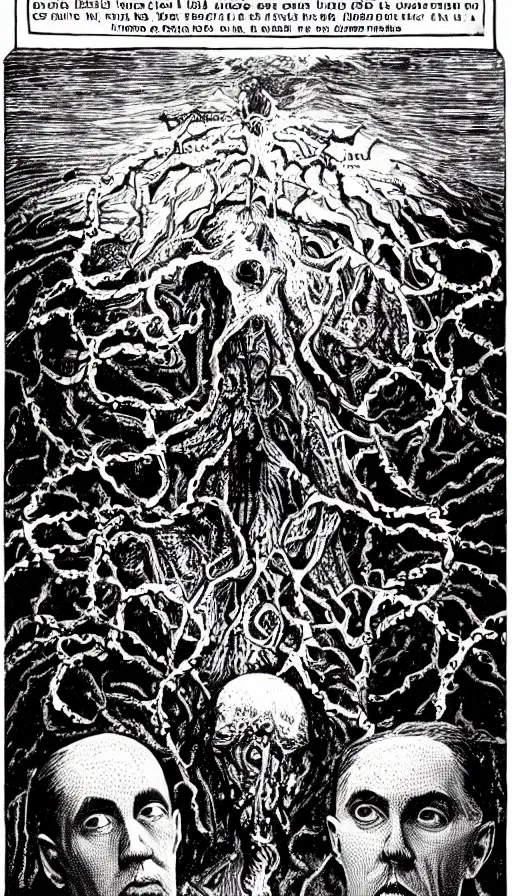 Image similar to The end of an organism, by H.P. Lovecraft