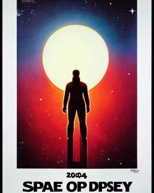 Image similar to 2001: A Space Odyssey film poster. 1968