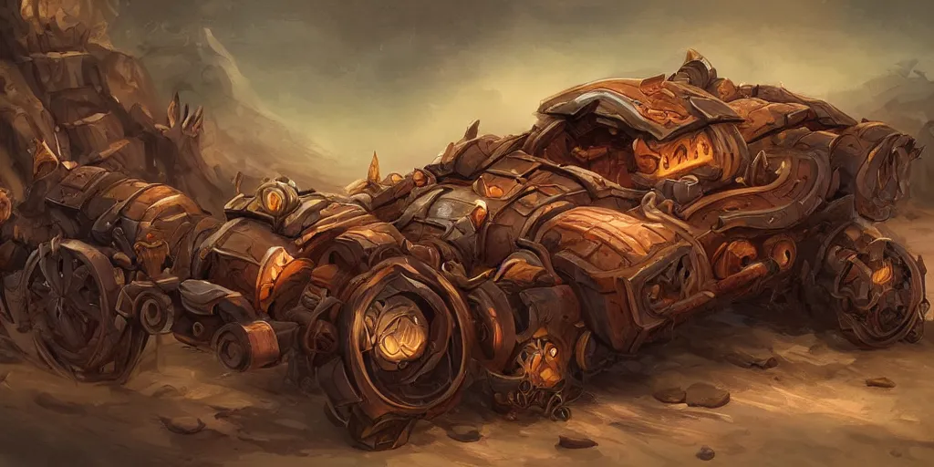 Prompt: A Car made of wood, art by World of Warcraft Art Direction, art station, concept art,
