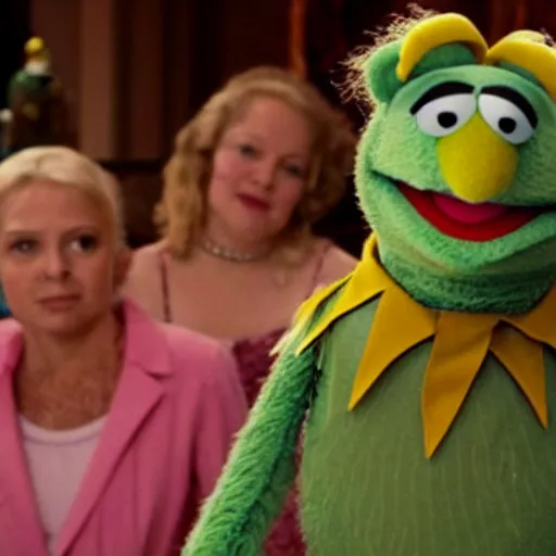 Prompt: movie still of muppets in The Shining