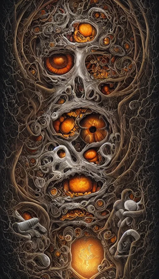 Prompt: life and death mixing together, by naoto hattori