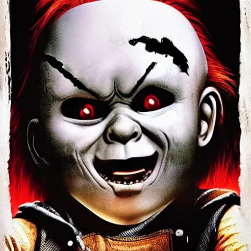 Image similar to Chucky versus Michael Myers movie poster