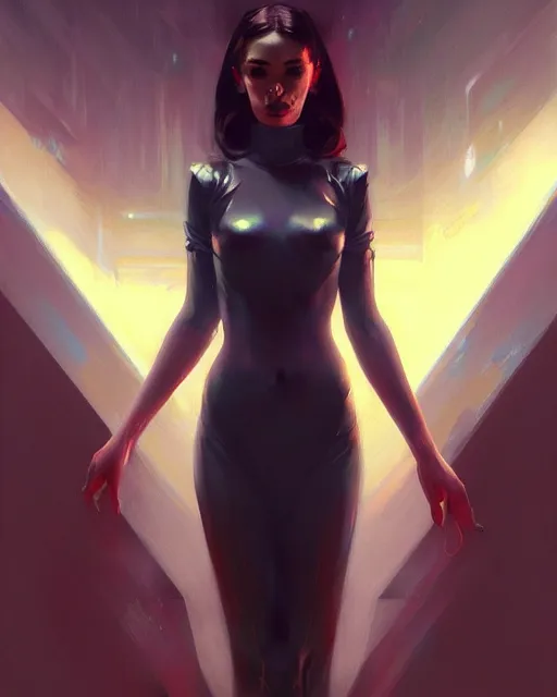 Prompt: masterpiece concept art, a beautiful highly detailed sci - fi lady on wheelchair, extremly emotional, crazy, cinematic moody colors, realistic shaded lighting poster by ilya kuvshinov, magali villeneuve, artgerm, jeremy lipkin and michael garmash and rob rey,