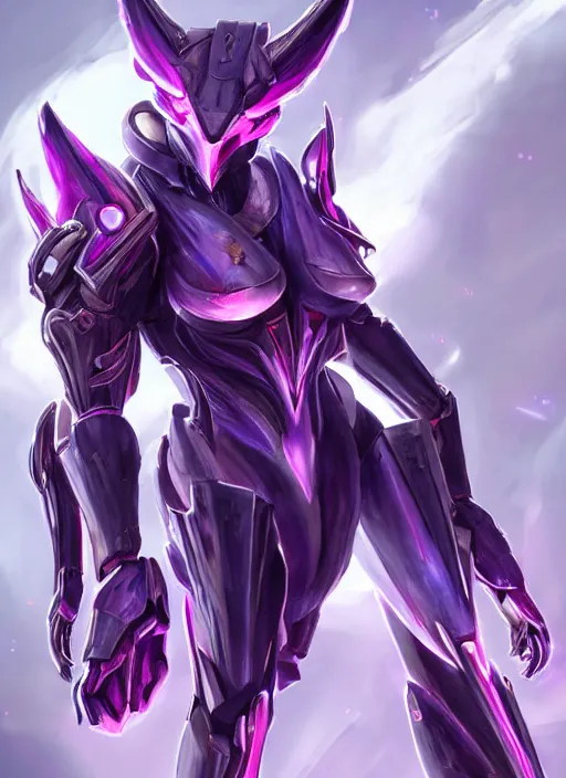 Image similar to cinematic body shot, cosmic beautiful stunning giant robot mecha hot female dragon goddess, sharp sleek cyborg dragon head, sharp metal ears, smooth purple eyes, smooth fuschia skin, smooth silver armor, nebula size, epic proportions, epic scale, macro furry, furry art, dragon art, goddess art, giantess art, warframe, warframe fanart, furaffinity, octane