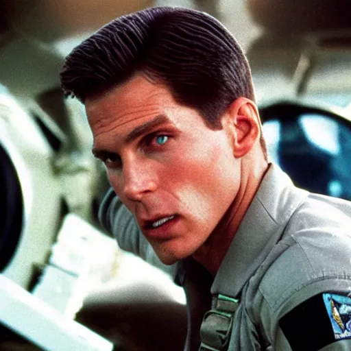 Image similar to Live Action Still of Jerma in Top Gun, real life, hyperrealistic, ultra realistic, realistic, highly detailed, epic, HD quality, 8k resolution, body and headshot, film still