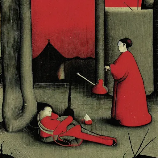 Image similar to Yume Nikki by Hieronymous Bosch