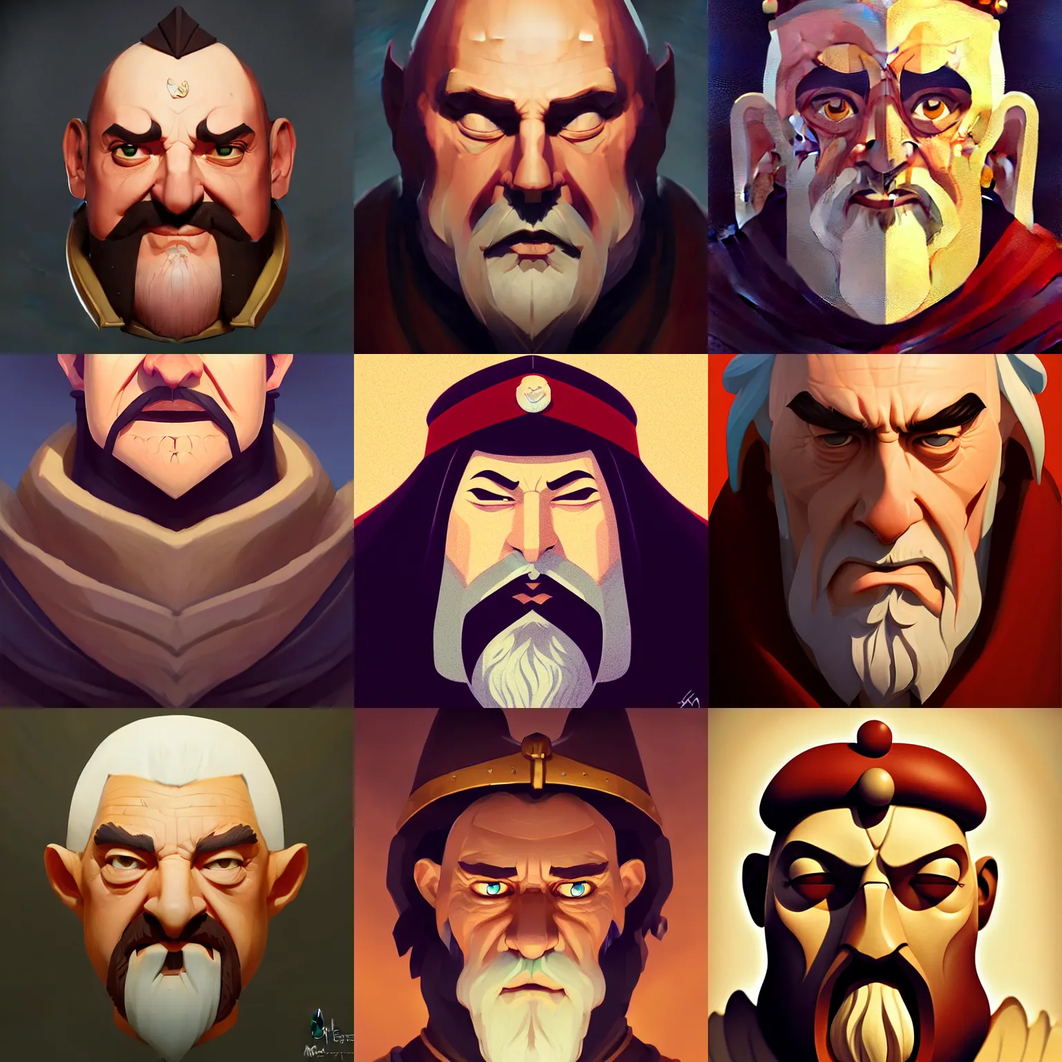 Prompt: face icon stylized minimalist medieval old king, loftis, cory behance hd by jesper ejsing, by rhads, makoto shinkai and lois van baarle, ilya kuvshinov, rossdraws global illumination