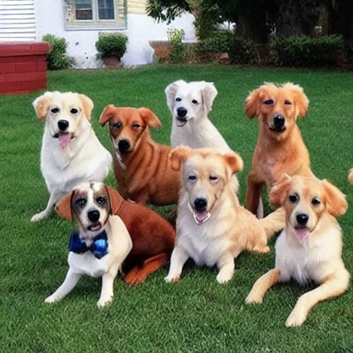 Prompt: hybrid of 2 0 dogs.