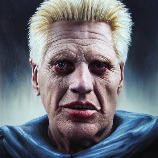 Prompt: hyperrealistic mixed media high resolution painting of Gary Busey Emperor Palpatine, stunning 3d render inspired art by Jamie Salmon and WForrest and Greg Rutkowski, perfect facial symmetry, dim volumetric lighting, 8k octane beautifully detailed render, full body shot, post-processing, extremely hyper-detailed, intricate, epic composition, highly detailed attributes, highly detailed atmosphere, cinematic lighting, masterpiece, trending on artstation, very very detailed, masterpiece, stunning, flawless completion, lifelike texture, perfection,