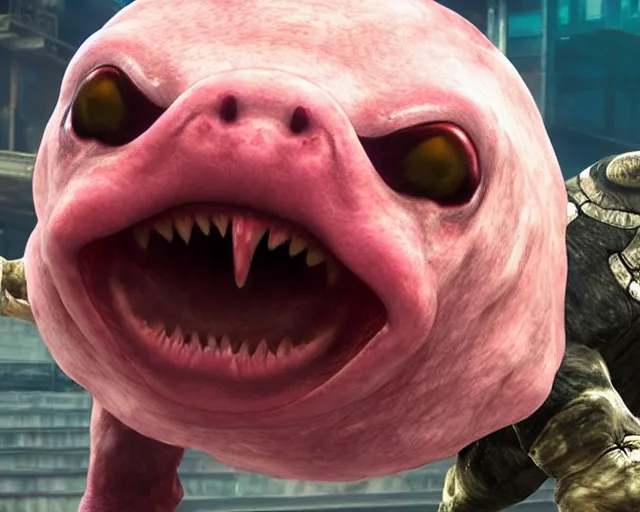 Prompt: blobfish as playable character in tekken 7