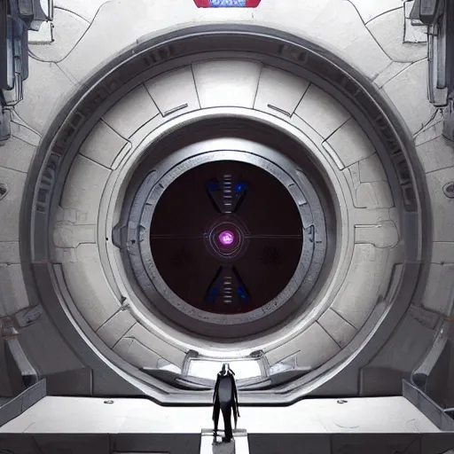 Image similar to a giant vault door, elegant digital illustration by greg rutkowski, cyberpunk, android netrunner