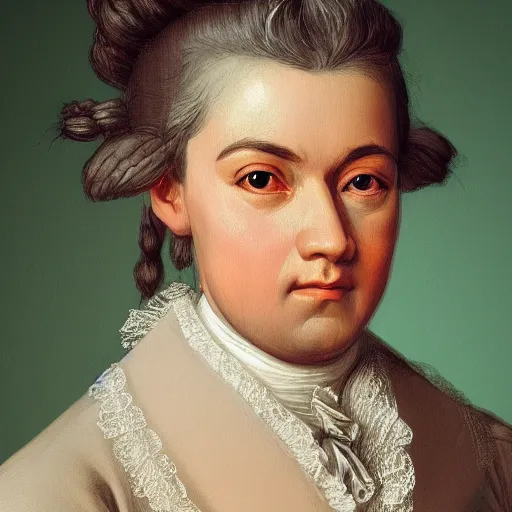 Prompt: A highly detailed portait of a woman by Mozart, by Beethoven, by Bach, by Chopin, by Debussy, volumetric lighting, octane render, 4K resolution, trending on spotify, masterpiece