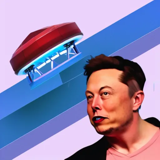 Prompt: low polygon render of elon musk on a white background, isometric 3 d, ultra hd