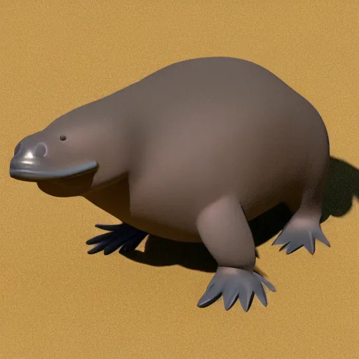 Image similar to 3 d render of a platypus