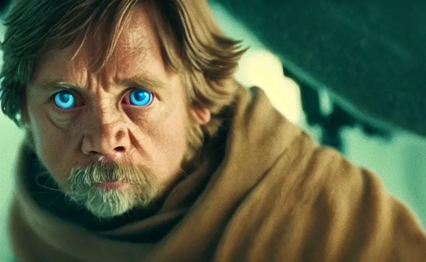 Image similar to hamster luke skywalker, movie still, star wars, cinematic, sharp focus, cinematic grain, cinematic lighting, 8 k